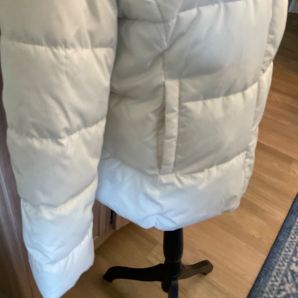 NWT Old Navy Fleece Lined Quilted Puffer Coat Jacket Long Sleeve White spring L - Picture 11 of 16